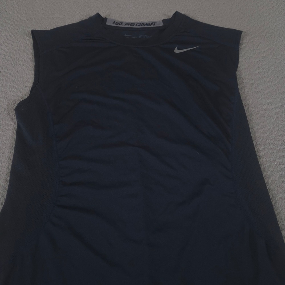 Nike Shirt Mens Medium Navy Core Fitted Sleeveless Top 2.0 Dri-Fit Activewear